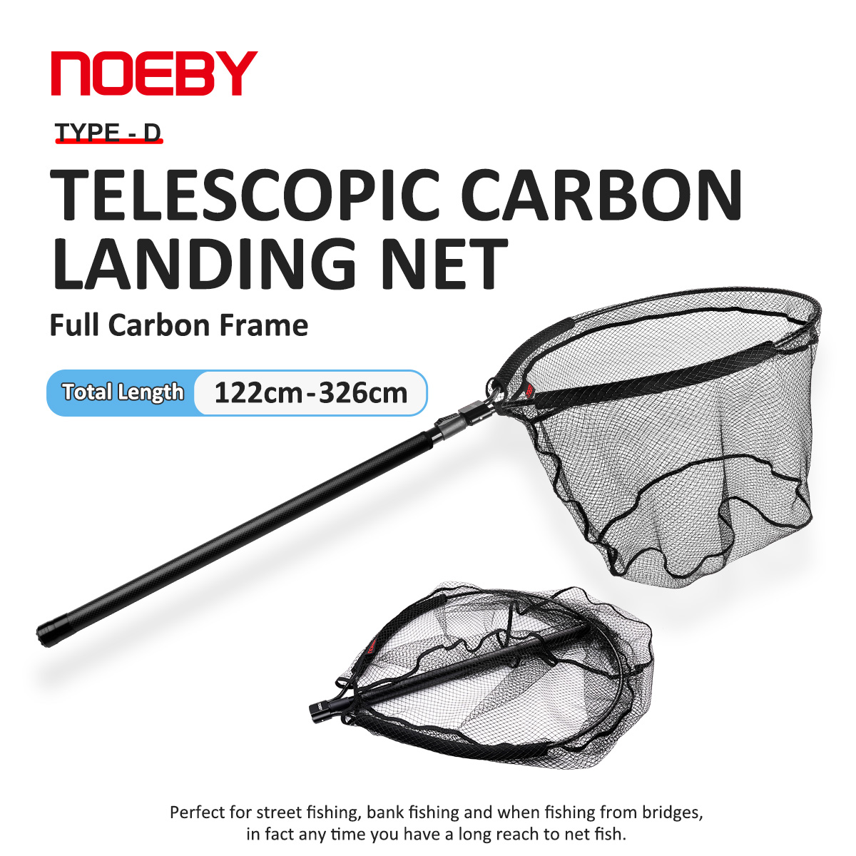 Cycling Landing Gear - NOEBY Jaring Pendaratan Teleskopik Rangka Karbon