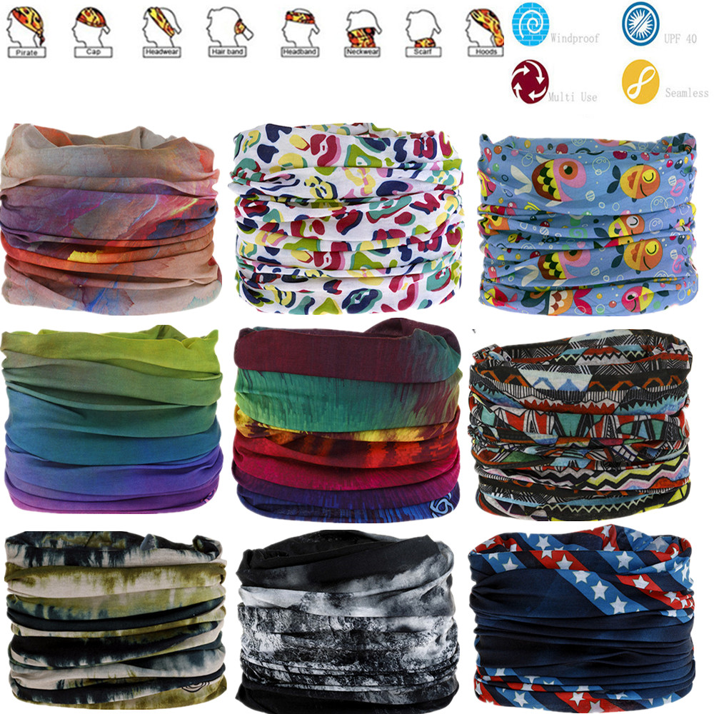 Cycling Headwear - Bandana Serbaguna Motif Kamuflase Tanpa Jahitan