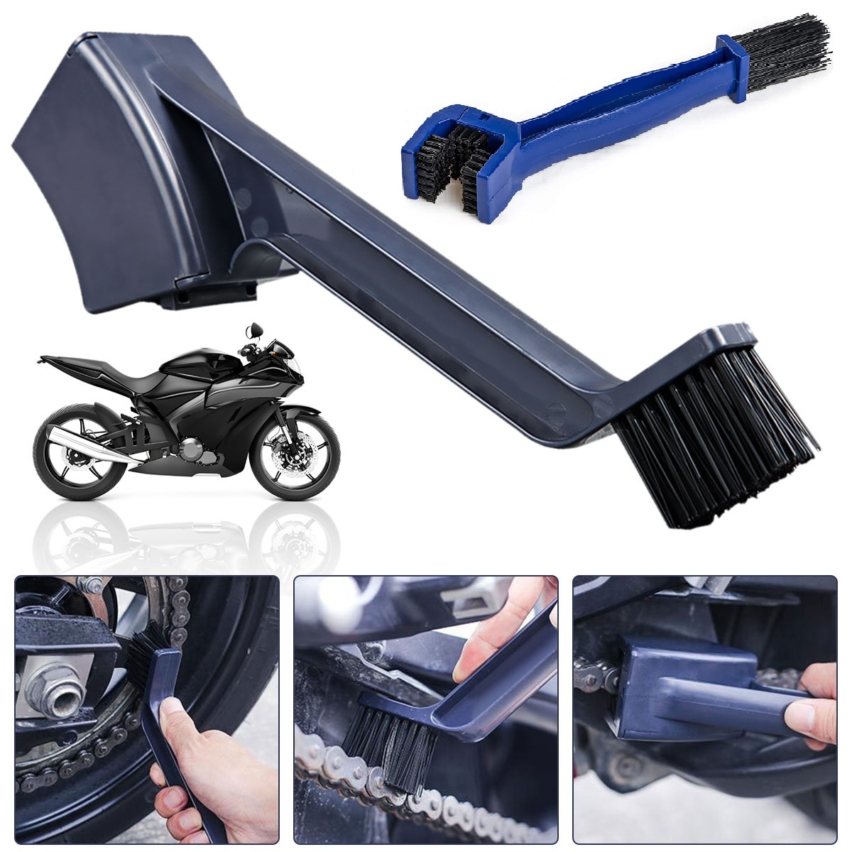 Bike Chain Cleaner - Pembersih Rantai Sepeda Motor Kepala Ganda
