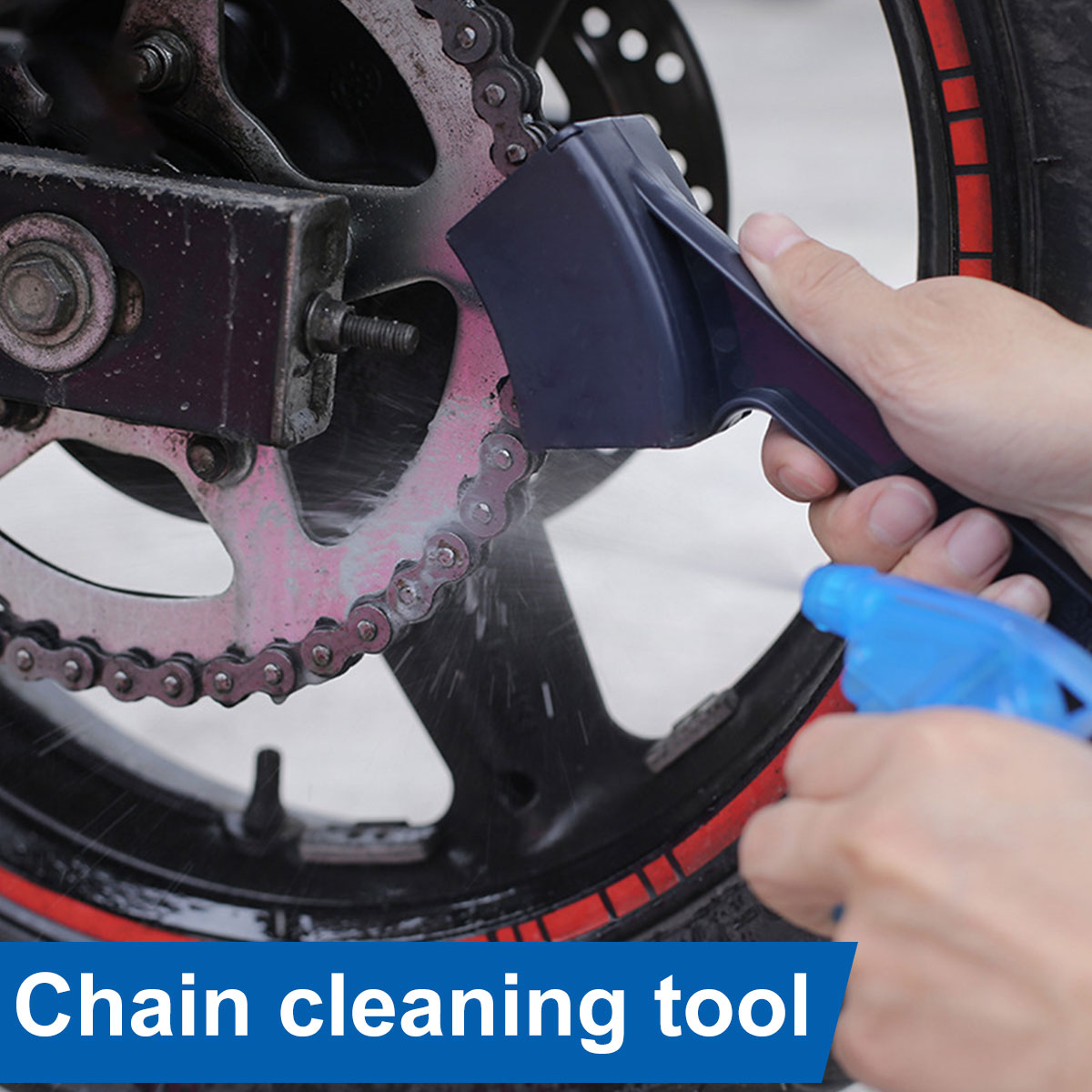 Bike Chain Cleaner - Sikat pembersih rantai sepeda motor kepala