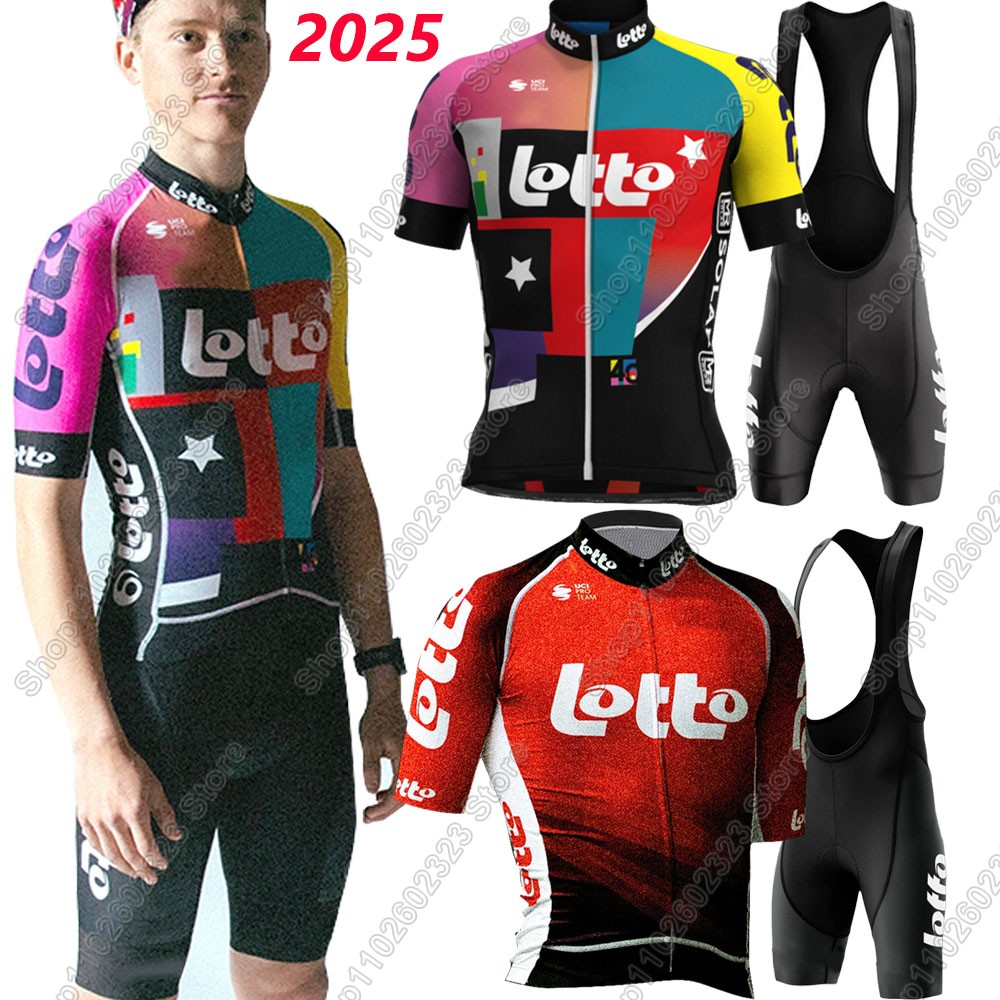 Cycling Gear Logo - Set Jersey Bersepeda Tim Lotto 2025