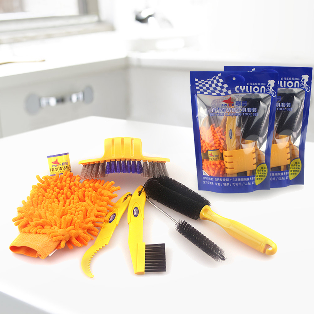 Bike Chain Cleaner - 6Pcs Set Alat Pembersih Rantai Multi-Fungsi