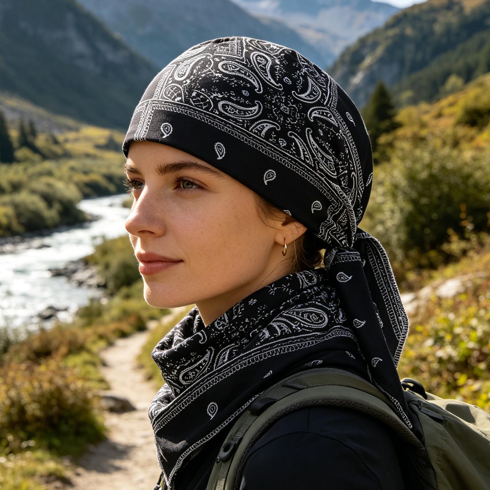 Cycling Headwear - Topi Pendingin Kepala Elastis Penyerap Keringat,