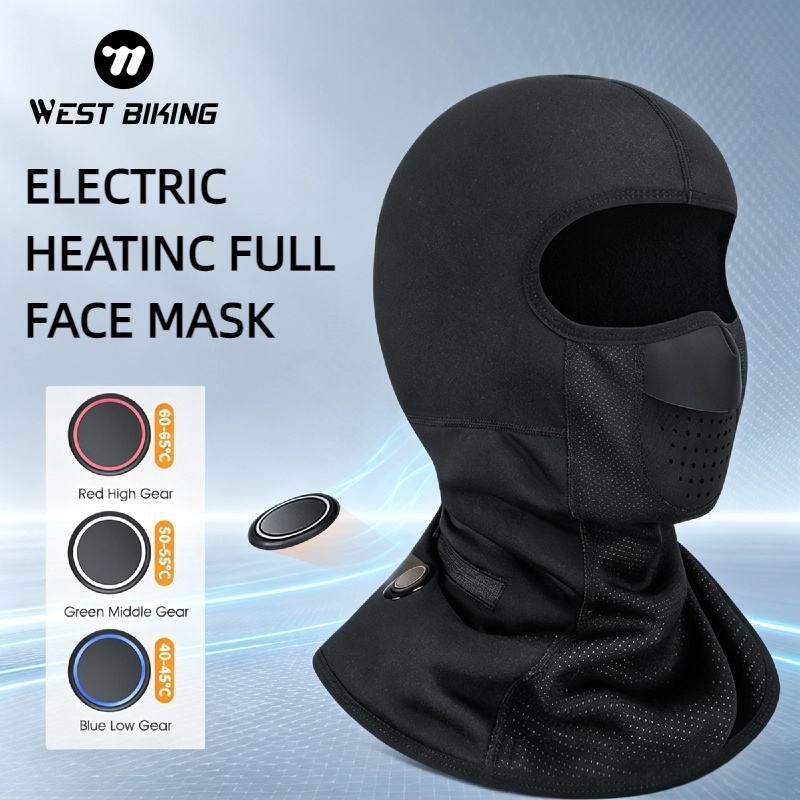 Cycling Heat Gear - WEST BIKING Balaclava Elektrik Berpemanas untuk