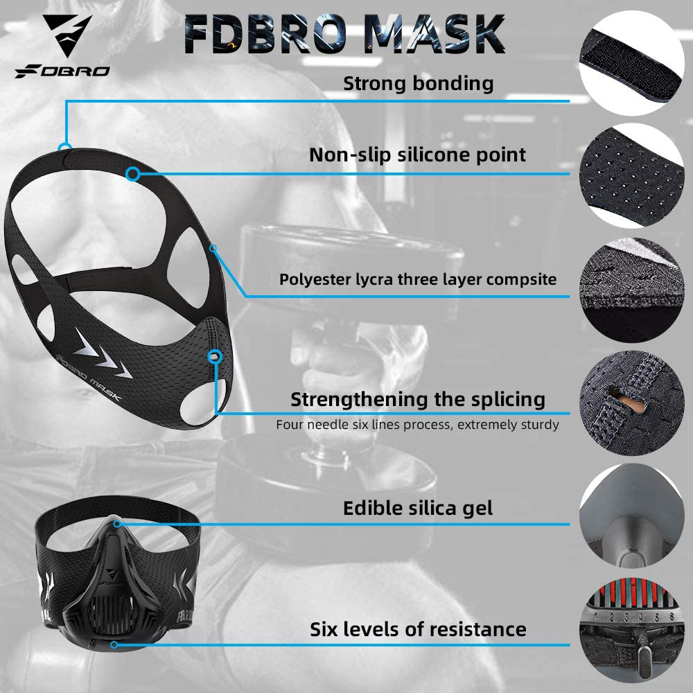 Masker Latihan Hitam Ukuran M, - Cycling Gear Black ulasan dan harga