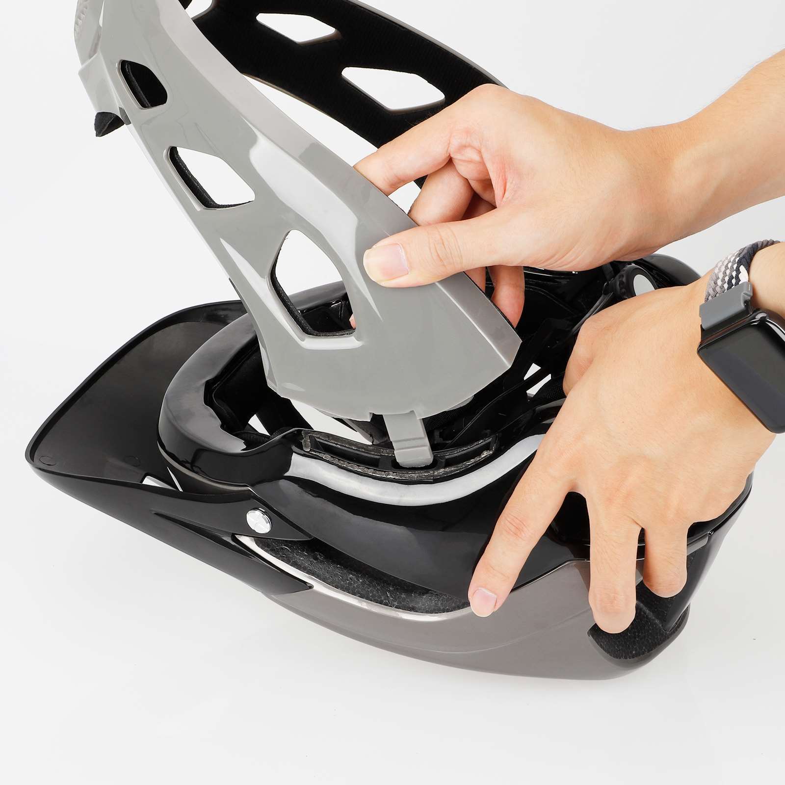 Helm Sepeda Motor Full Face Le - Cycling Gear Black ulasan dan harga
