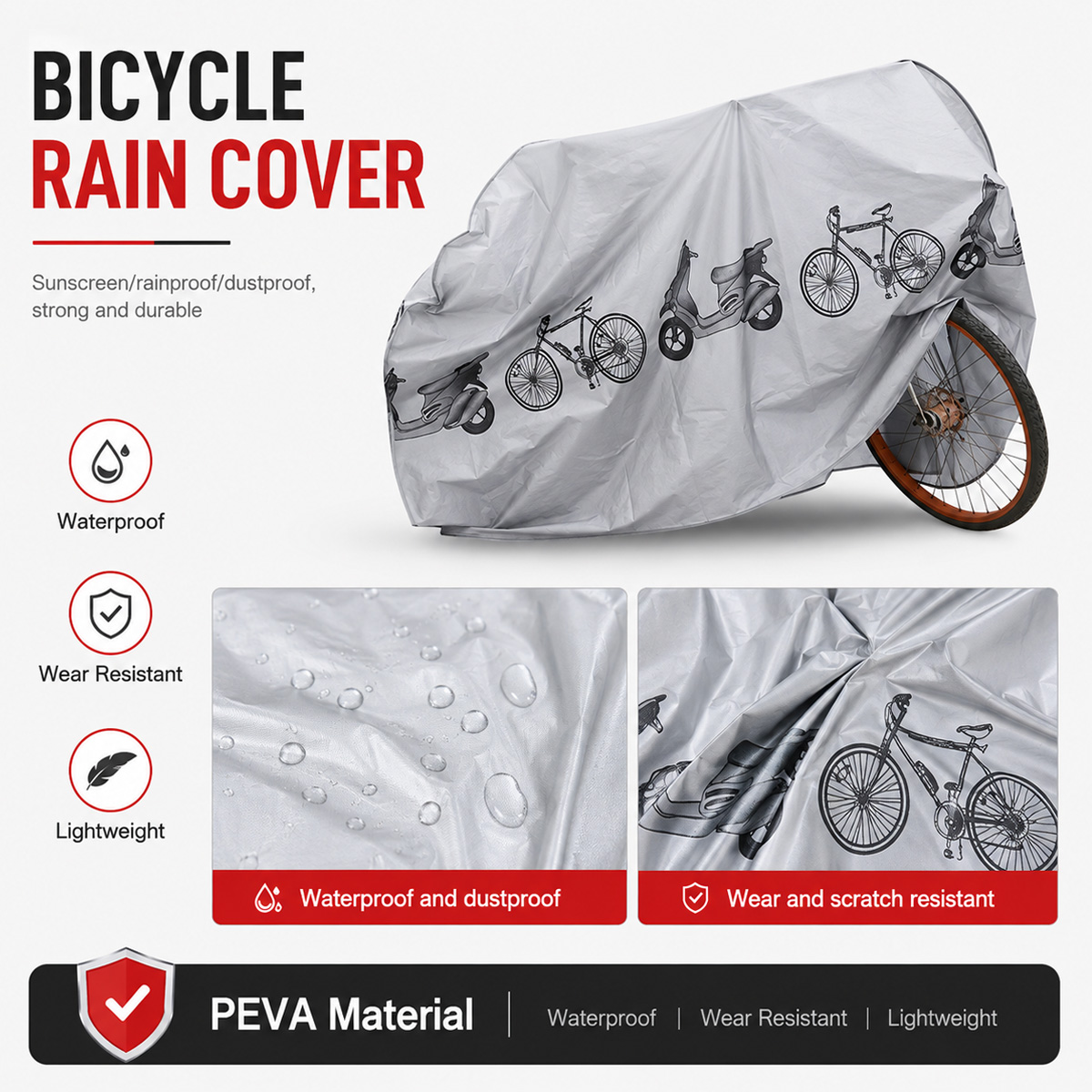 PINMOAP Penutup Sepeda Univers - Cycling Gear Storage ulasan dan harga