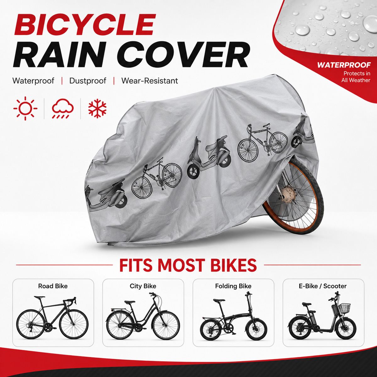PINMOAP Penutup Sepeda Univers - Cycling Gear Storage ulasan dan harga
