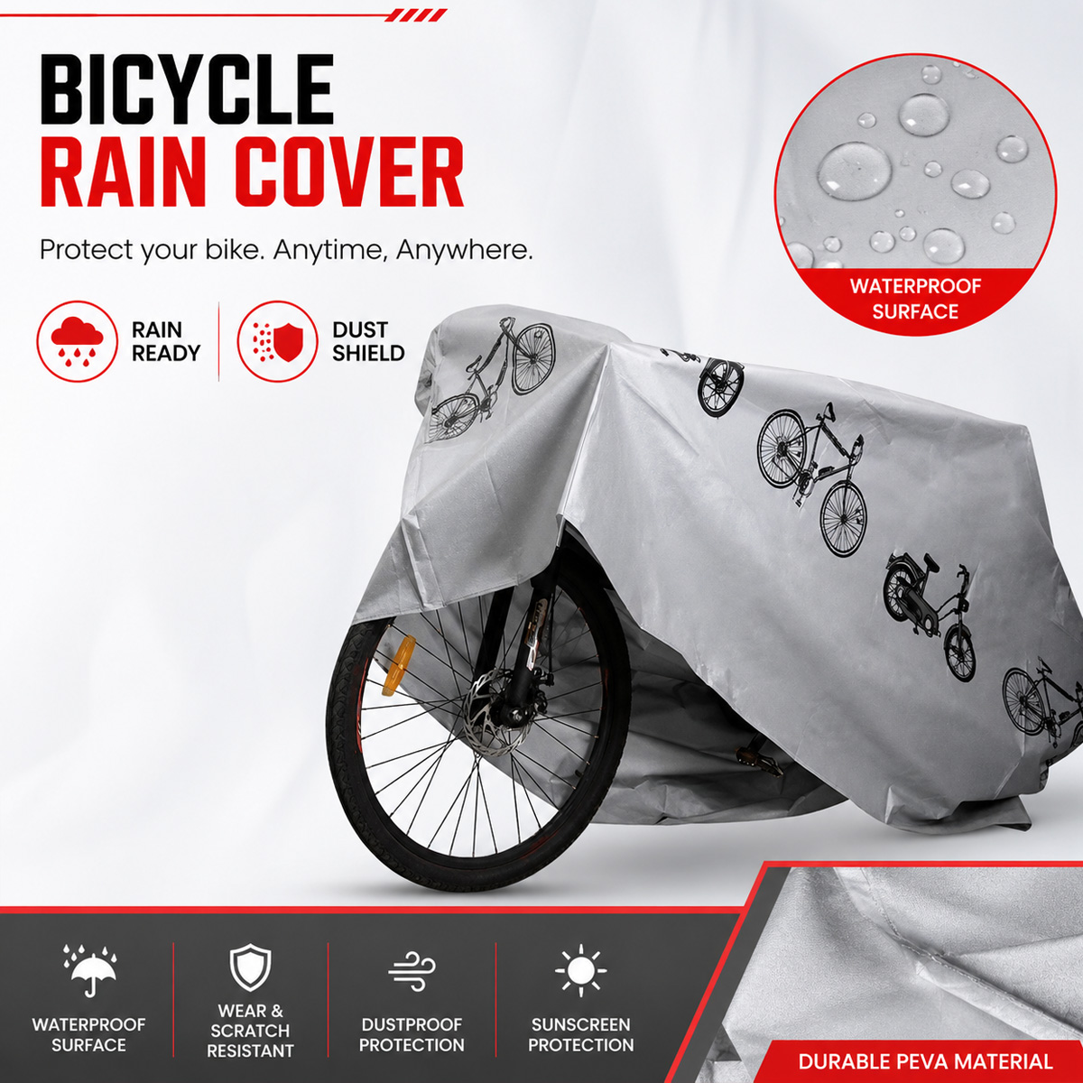 PINMOAP Penutup Sepeda Univers - Cycling Gear Storage ulasan dan harga