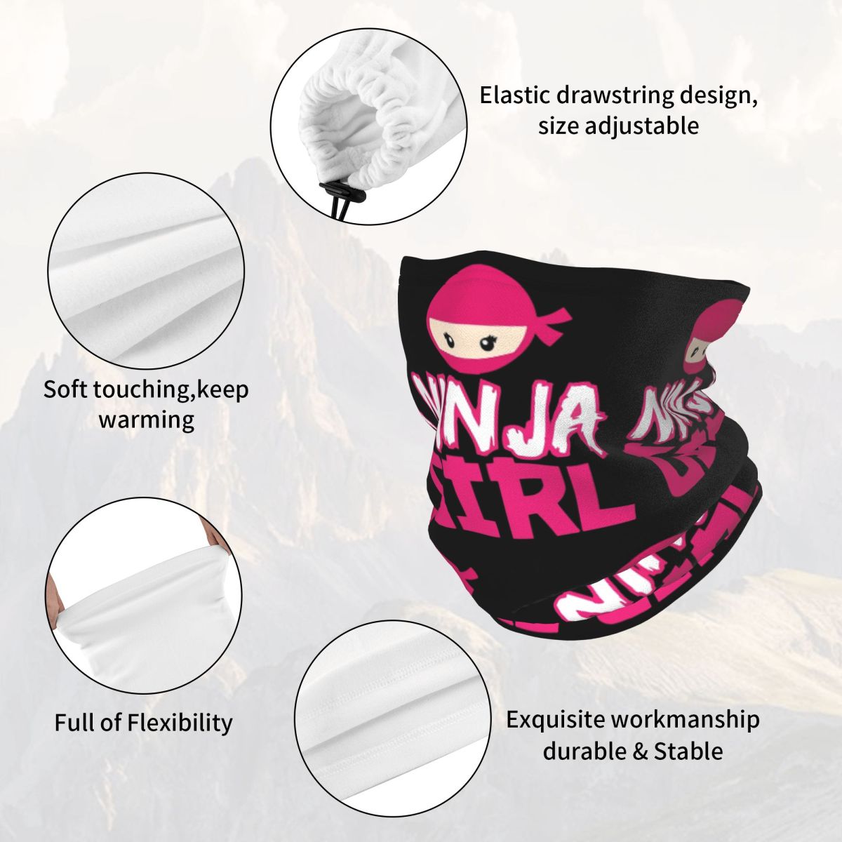 Bandana Leher Spy Ninja Girl,  - Cycling Headwear ulasan dan harga
